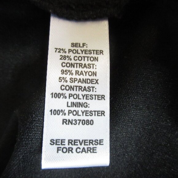 Cato Woman Dress Plus Sz 22/24W Black White Knubby Knit Inset Faux Leather Trim - Picture 7 of 8